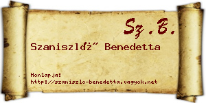 Szaniszló Benedetta névjegykártya